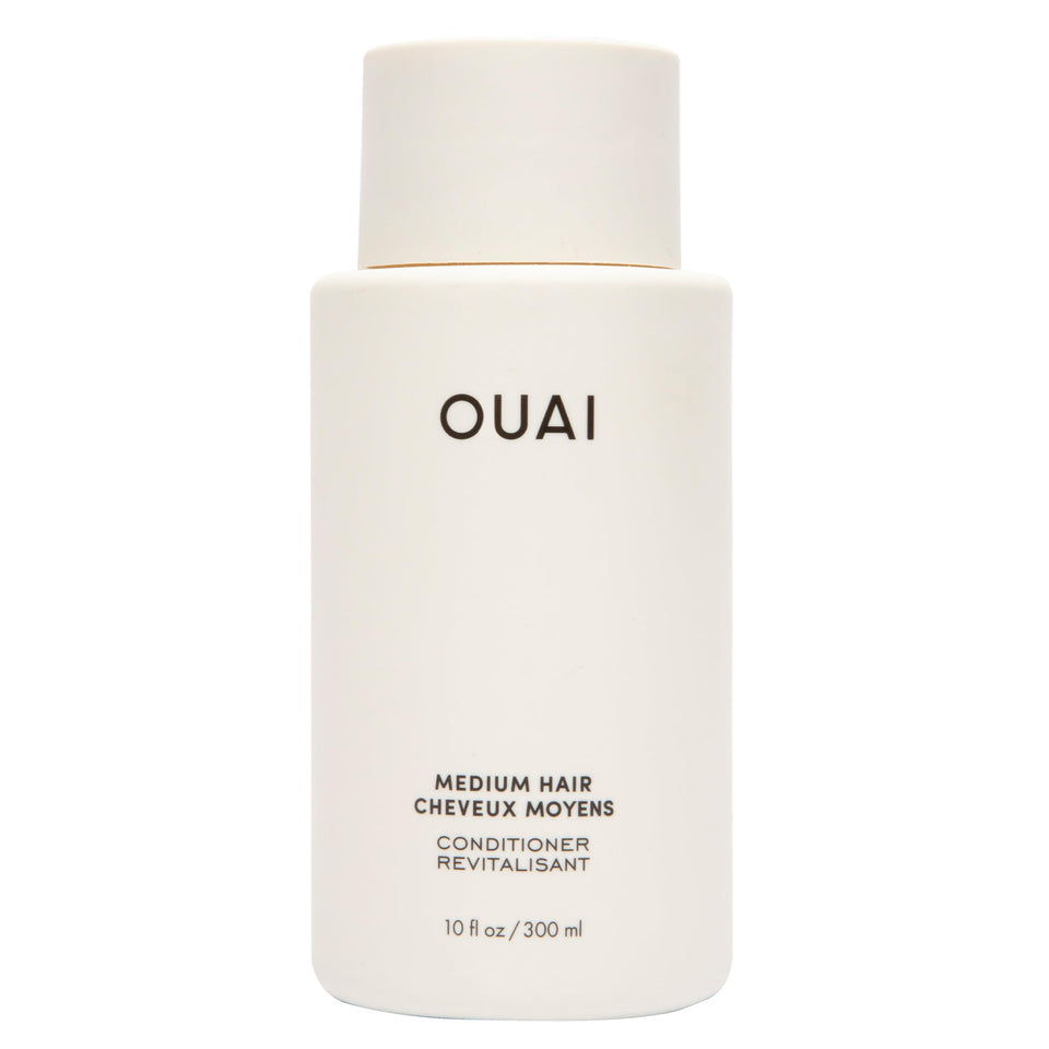OUAI medium conditioner front packaging showing clean design and product benefits