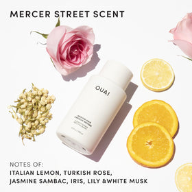 OUAI medium conditioner creamy texture on palm for easy detangling and hydration