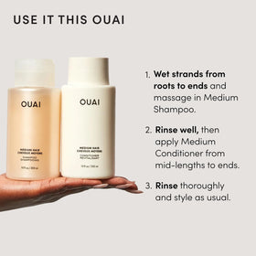 Kumquat and oils ingredient display with OUAI, signaling nourishment