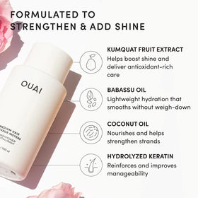 OUAI paired set on a bath shelf showcasing everyday accessibility
