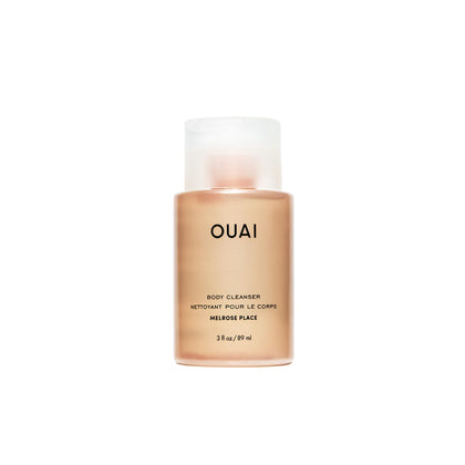 OUAI Melrose Place front bottle showing travel-size convenience and scent