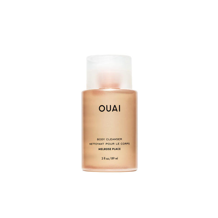 OUAI Melrose Place front bottle showing travel-size convenience and scent