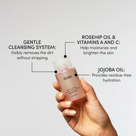 OUAI Melrose Place with jojoba and rosehip oils showing nourishing ingredients