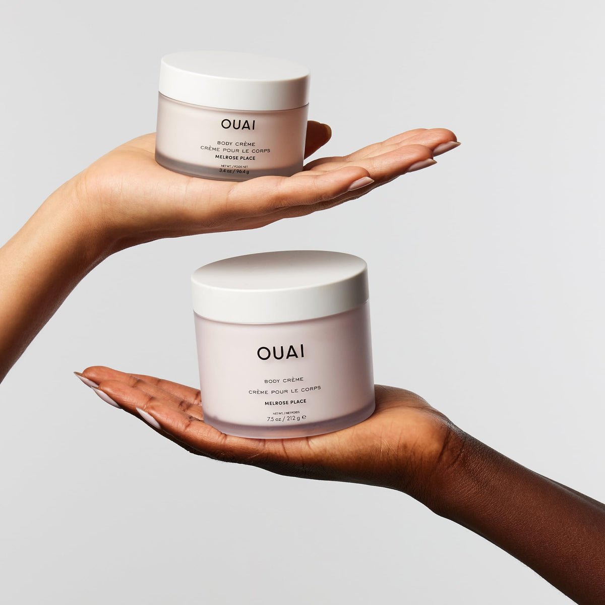 OUAI open jar with visible label and product amount for easy identification benefit