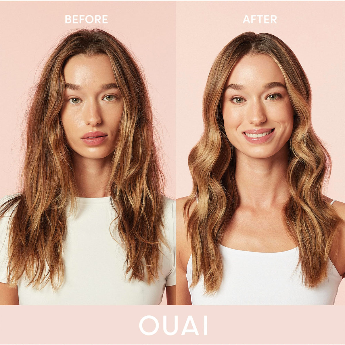 OUAI scent display with Melrose Place rose and flowers for luxe fragrance benefit