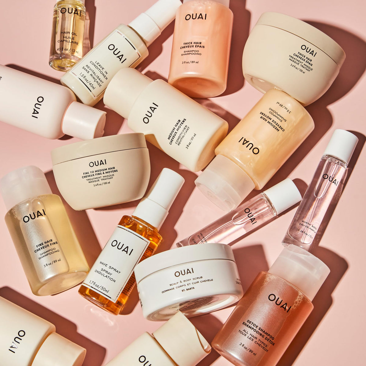 OUAI shampoo and conditioner pair promoting complementary volumizing results