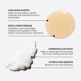 OUAI Detox Shampoo lather texture demonstrating effective clarifying foam