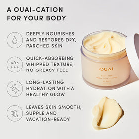 ouai cream on skin close-up smoothing dry patch for softer appearance