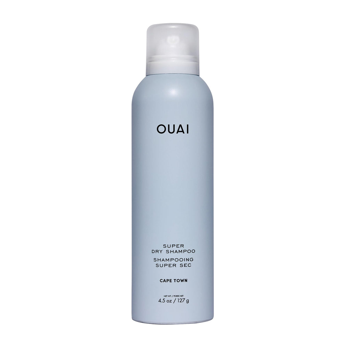 OUAI front packaging showing volumizing dry shampoo for quick refresh