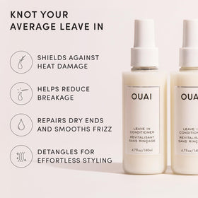 OUAI texture on hand highlighting lightweight formula and quick absorbency