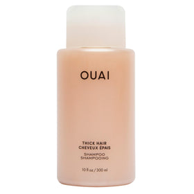 OUAI bottle front packaging showing clean label and matte finish benefit clarity