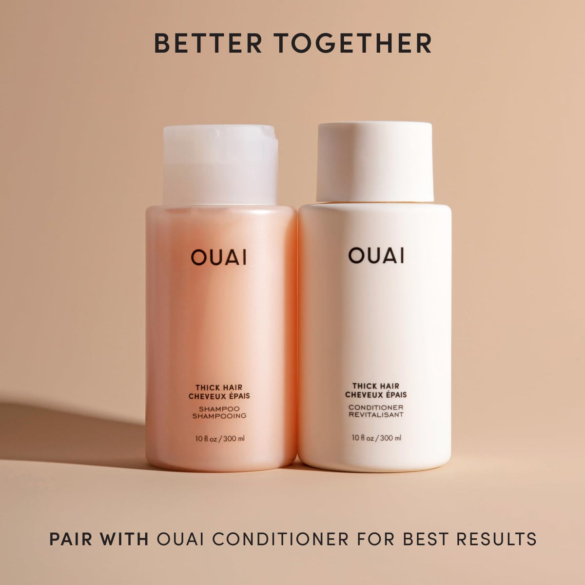 OUAI shampoo cream texture closeup showing rich lather for deep hydration benefit