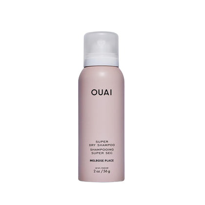 OUAI travel dry shampoo front packaging shows compact convenience