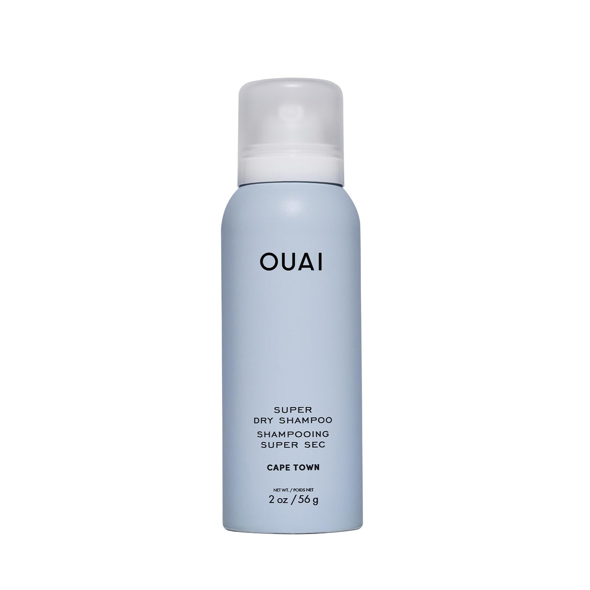 OUAI travel-size front packaging showing compact benefit