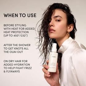OUAI travel bottle tucked inside gym bag, perfect for on-the-go refresh