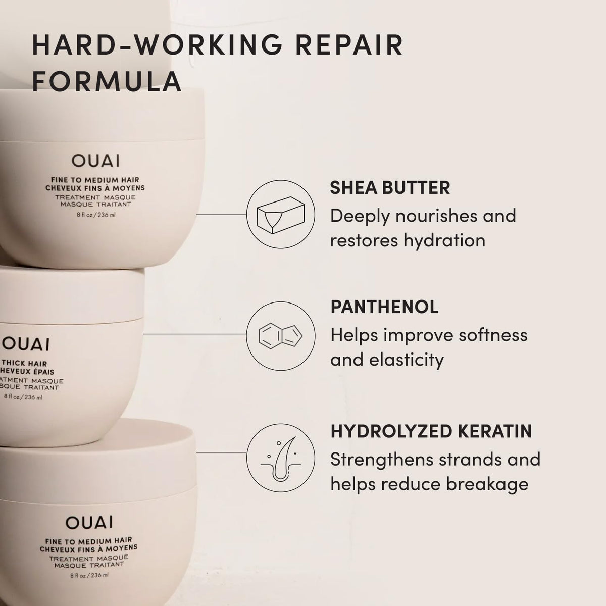 OUAI treatment mask being scooped in hands demonstrating easy application