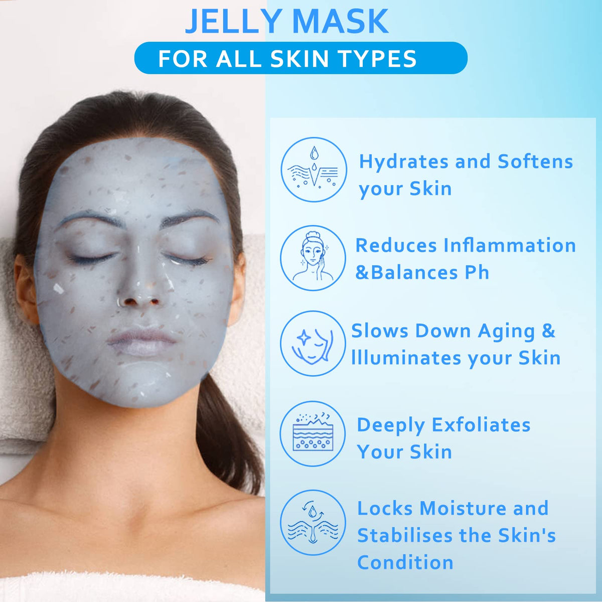 Ouhans mixed jelly consistency illustrating smooth hydrating gel