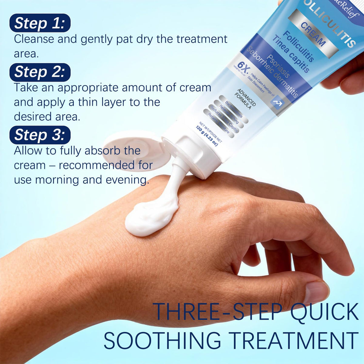 OUHENGTEK face spot application highlighting gentle care for facial bumps