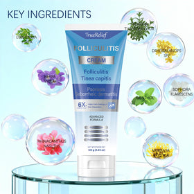 OUHENGTEK cream texture spread on surface showing lightweight, non-greasy finish