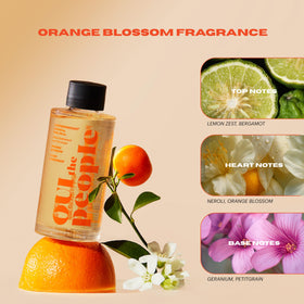 OUI the People bottle staged on vanity showing daily routine and styling benefit