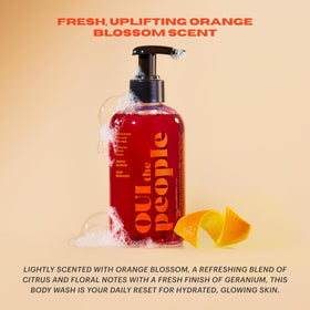 OUI the People in-shower application on arm showing even cleansing