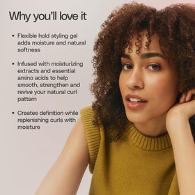 Ouidad after styling bouncy tight curls showing soft definition and volume