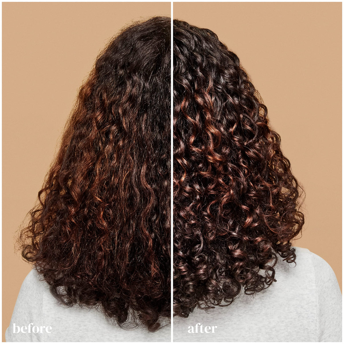 Applying Ouidad gel with rake and shake technique to create defined curls and reduce frizz
