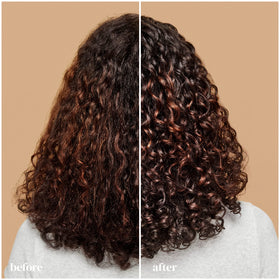Applying Ouidad gel with rake and shake technique to create defined curls and reduce frizz