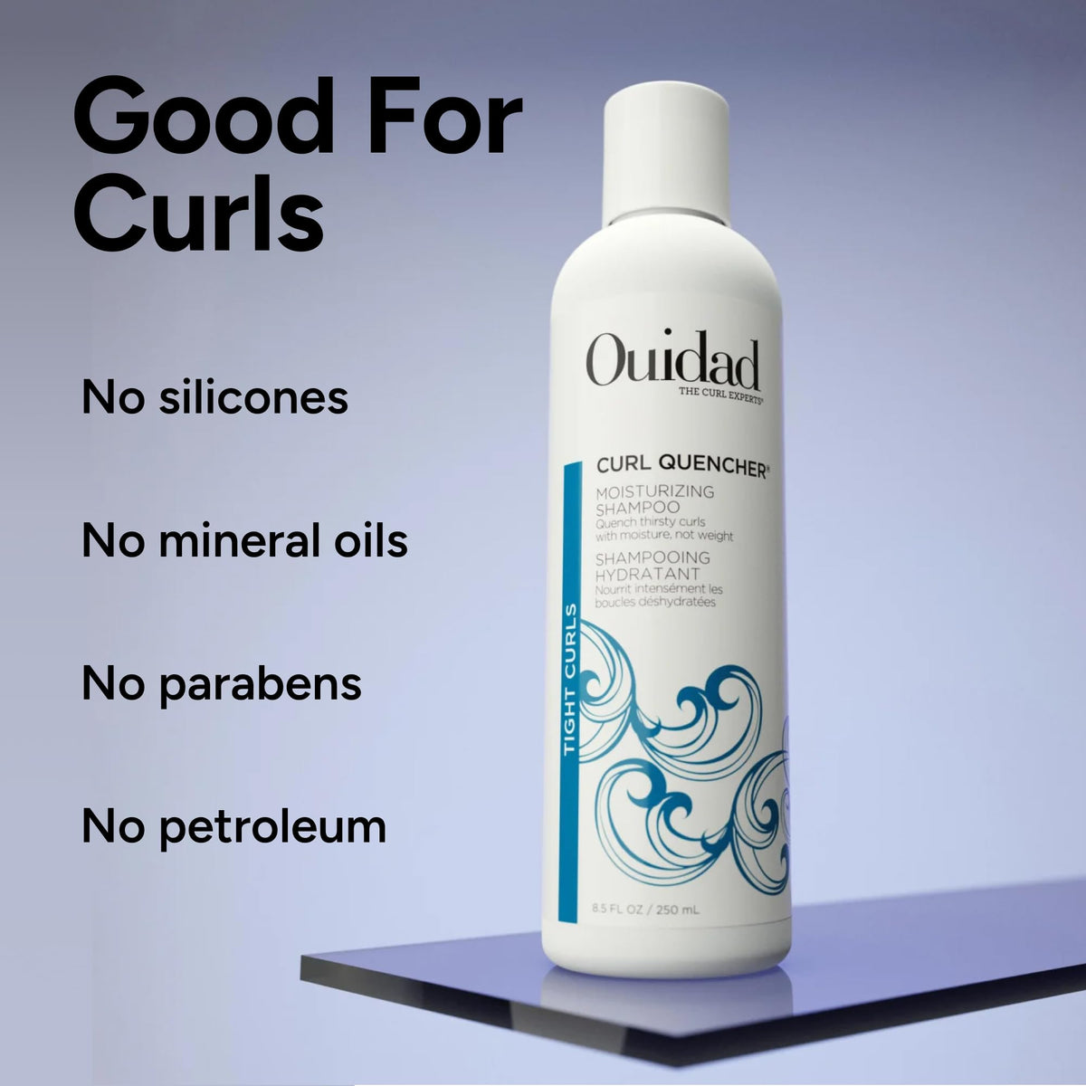 Ouidad before and after on tight curls showing improved definition
