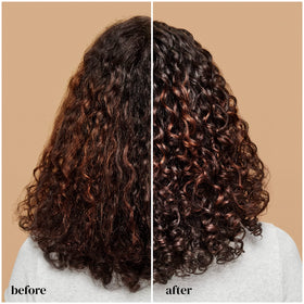 Ouidad cream on palms demonstrating easy application and even distribution