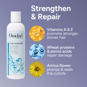 Ouidad creamy conditioner texture close-up highlighting rich hydration