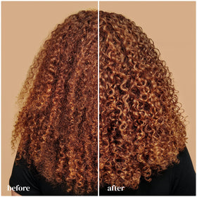Ouidad gel texture on fingers highlighting lightweight, non-sticky consistency for easy styling