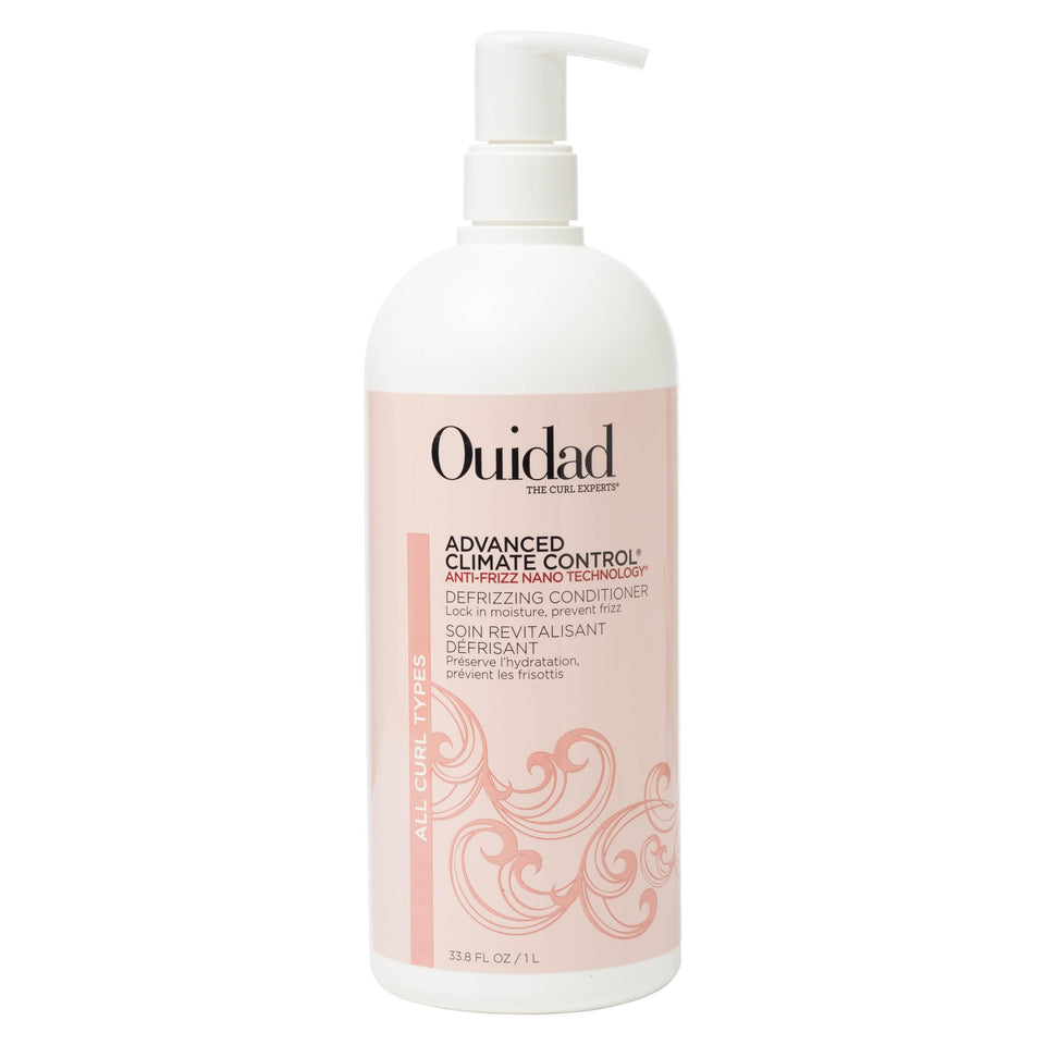 Ouidad front bottle showing product name and 33.8 fl oz, perfect for long-term curl care