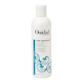 Ouidad front packaging showing Curl Quencher shampoo and benefits