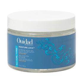 Ouidad front packaging showing product and benefits for long-lasting hold