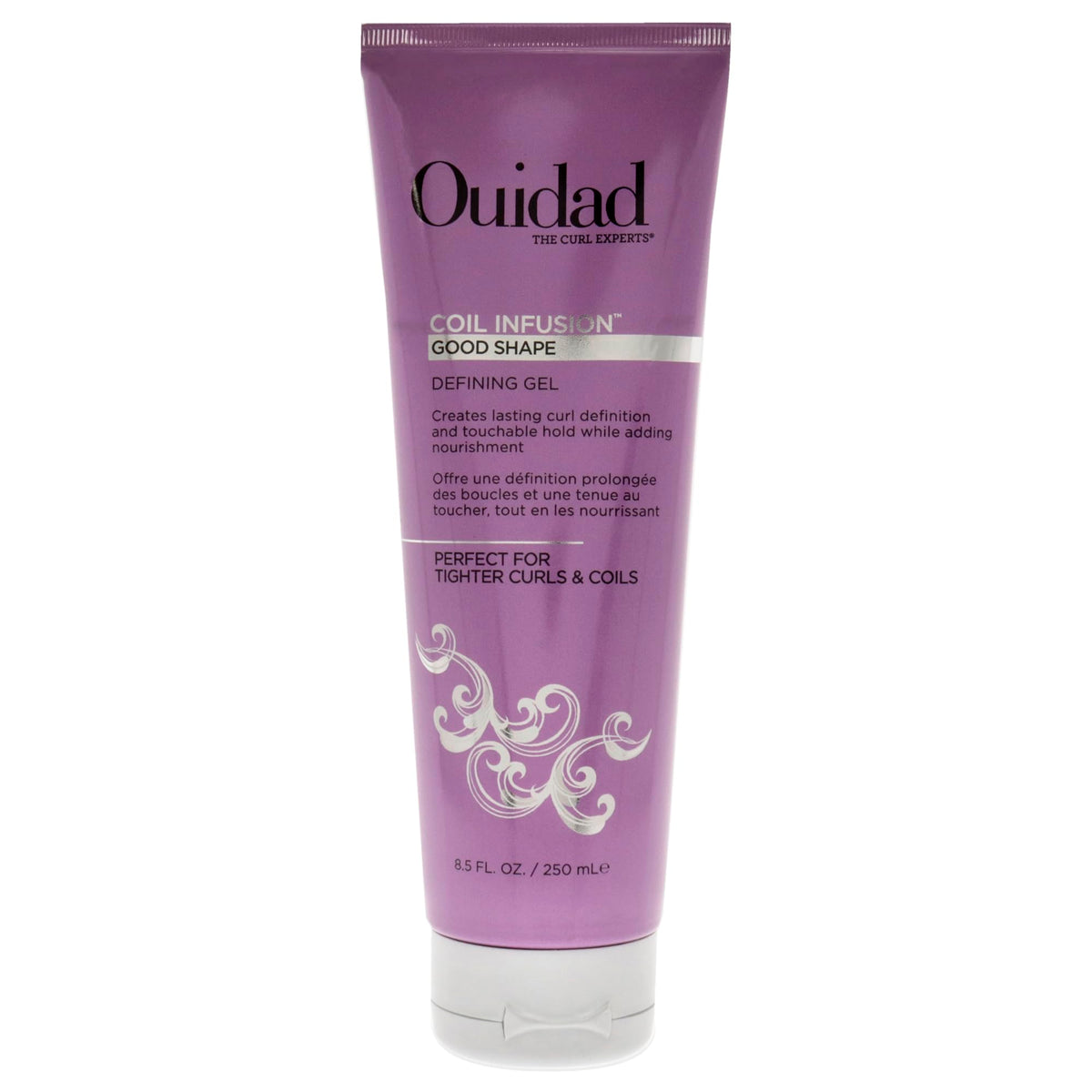 Ouidad front packaging showing label and size for quick identification and benefit