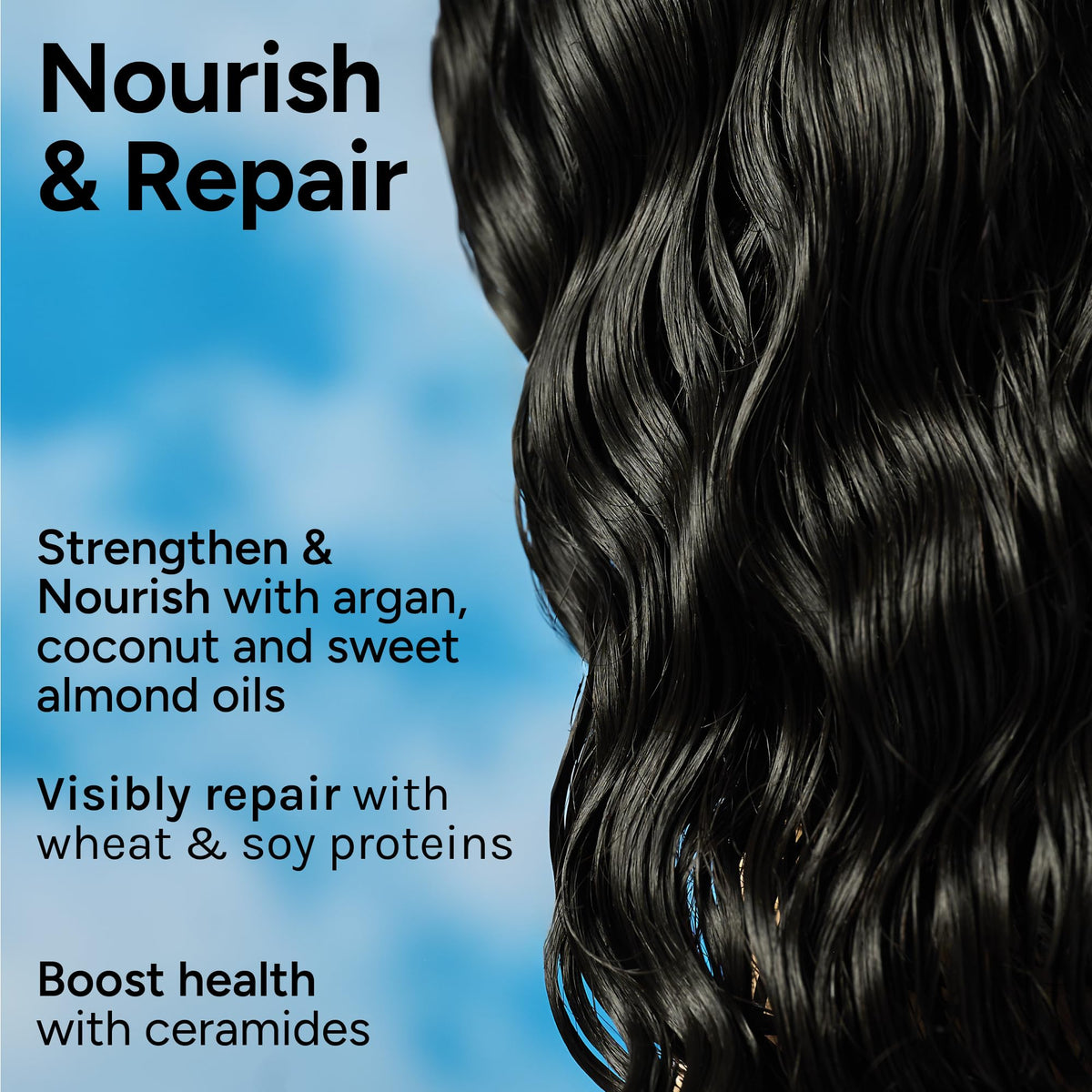 Ouidad gel applied to curly hair to define curls and block frizz