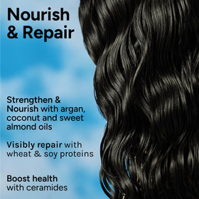 Ouidad gel applied to curly hair to define curls and block frizz