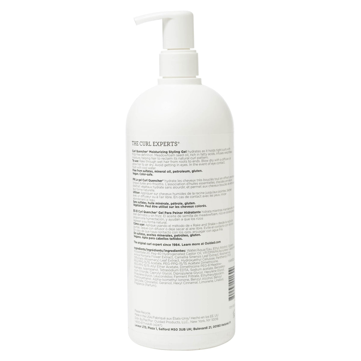 Ouidad gel texture close-up illustrating lightweight moisturizing formula