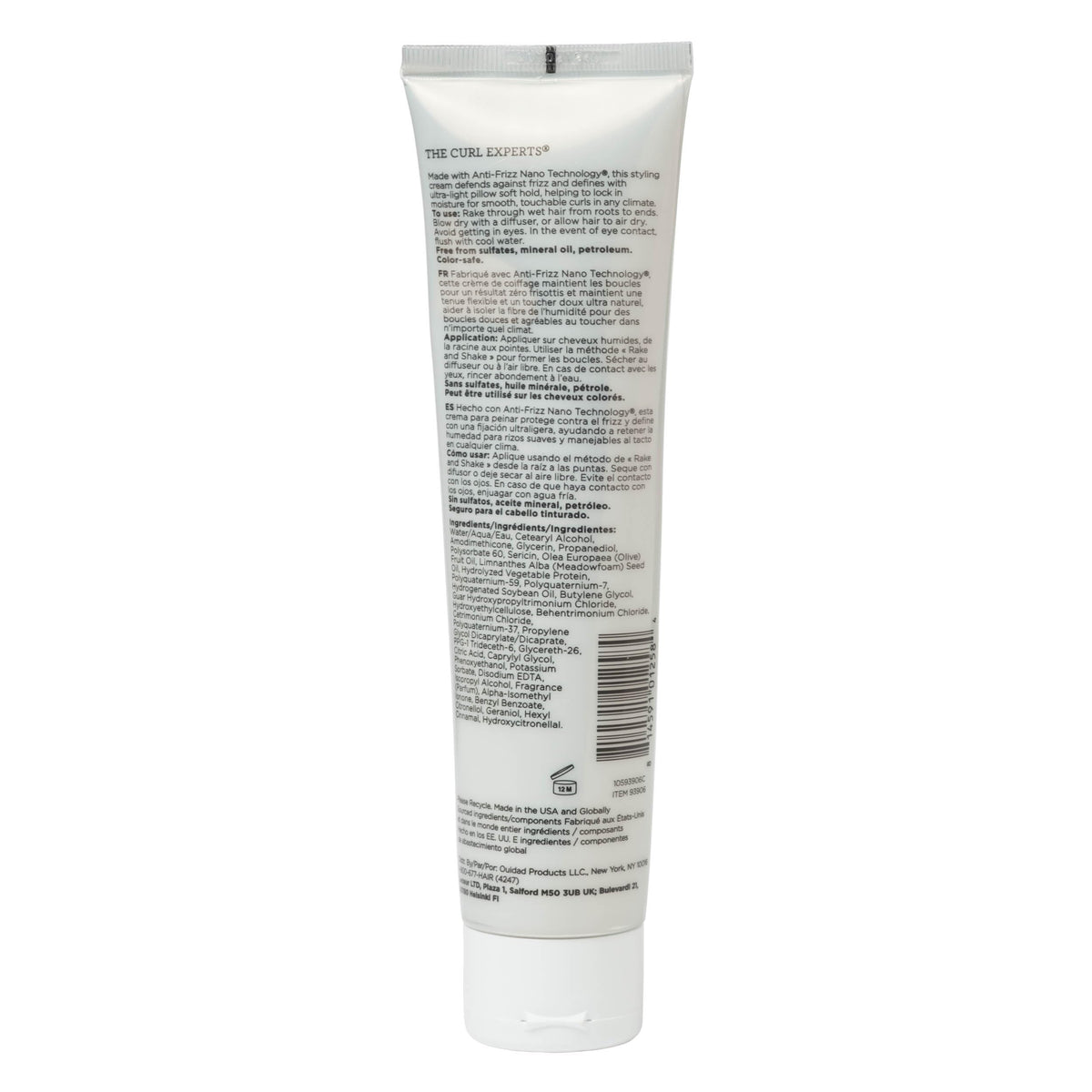 ouidad product label closeup emphasizing ingredients and free-from claims for informed shoppers