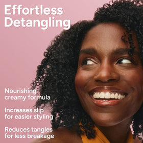 Ouidad ingredient label highlighting shea butter, murumuru butter, and ceramides for nourishment