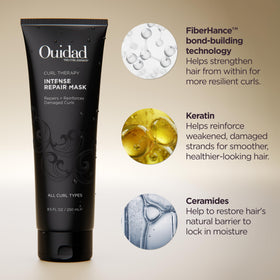 ouidad model with defined curls showing smoother manageable hair benefit