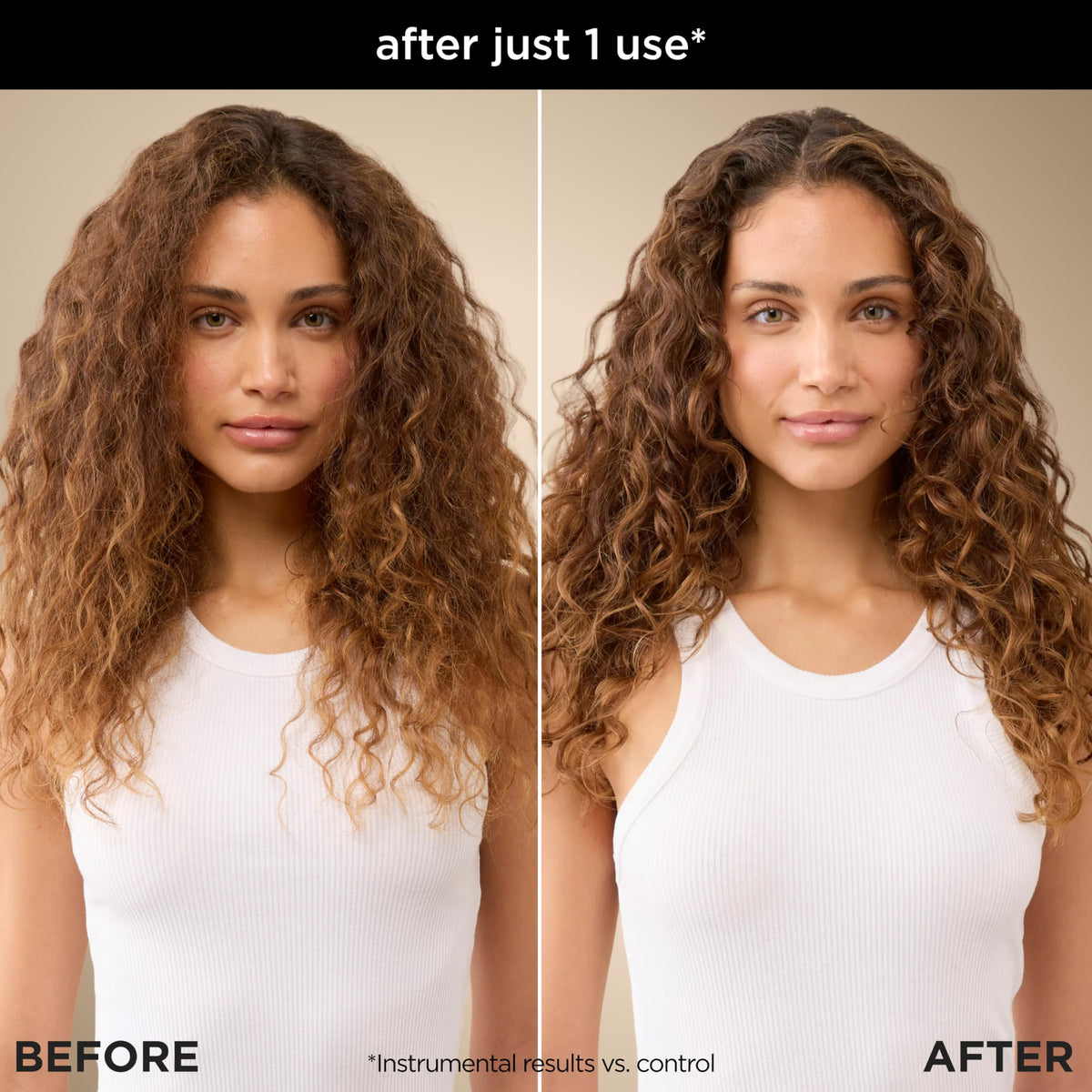 ouidad applying mask in hand demonstrating slip and coverage benefit