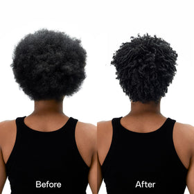 Close-up texture of Ouidad Moisture Lock oil shampoo showing lightweight hydration
