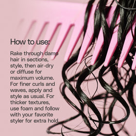 Ouidad reactivating mist spray in use to refresh curl bounce
