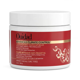 Ouidad touch-up balm front packaging showing compact travel benefit