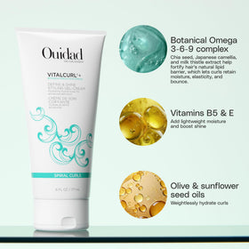 Ouidad texture close-up demonstrating creamy gel texture for soft hold and shine