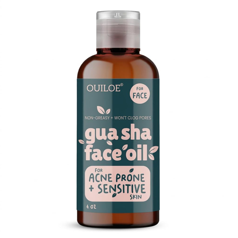 Ouiloe front bottle showing clean packaging and non-greasy benefit