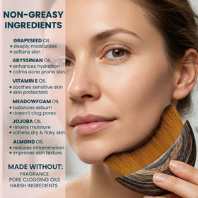 Ouiloe bottle in bathroom routine setting showing compatibility with daily skincare
