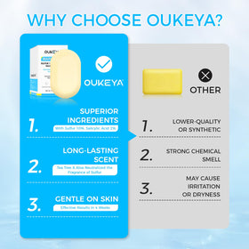 OUKEYA soap bar in bathroom travel setup showing portability